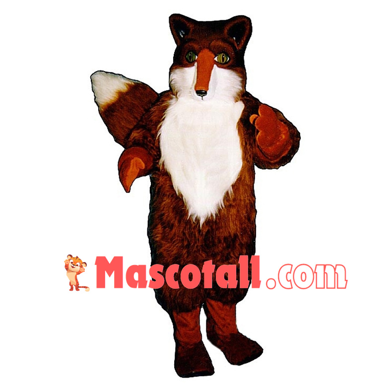 Red Fox Long Fur Mascot Costume