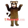 Happy Brown Raccoon Mascot Costume For Adult 