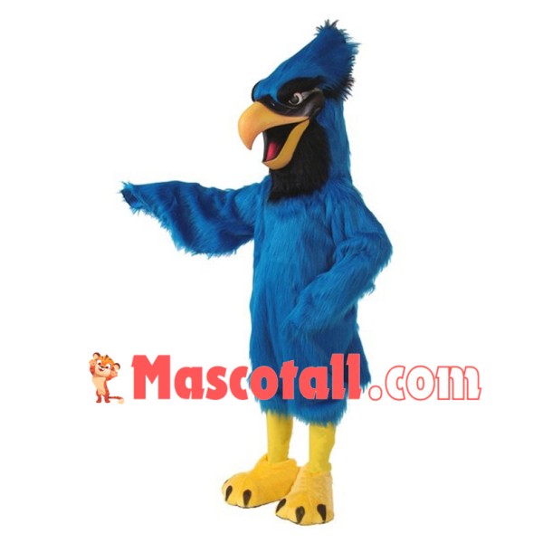 Screaming Blue Jay Long Fur Mascot Costume 