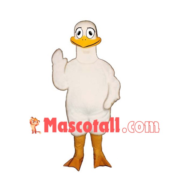 White Loon Bird Mascot Costume
