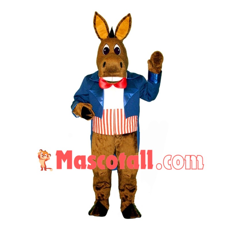 American Gentleman Donkey Mascot Costume