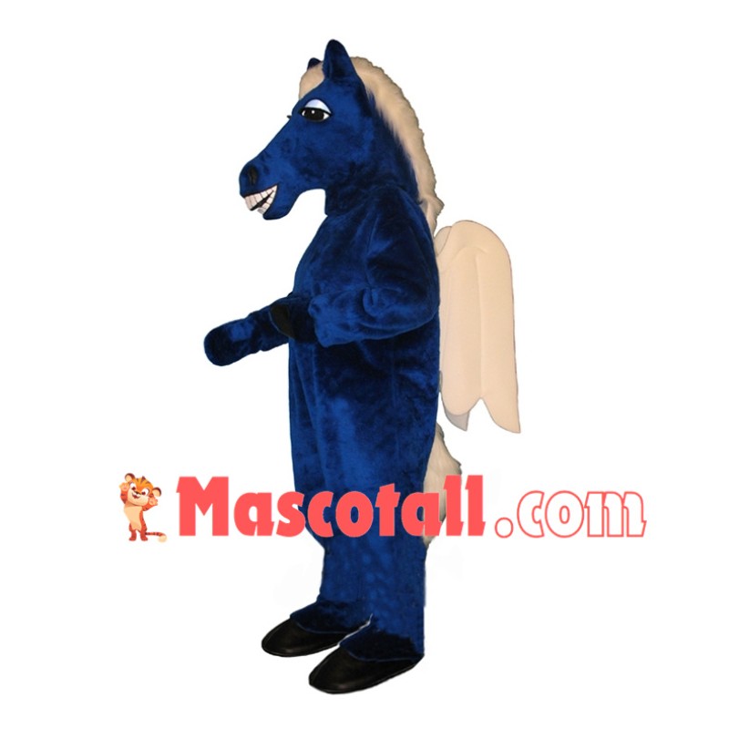 Sapphire Blue Pegasus Mascot Costume