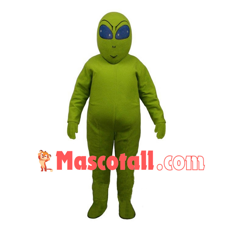 Cartoon Green Alien Mascot Costume 