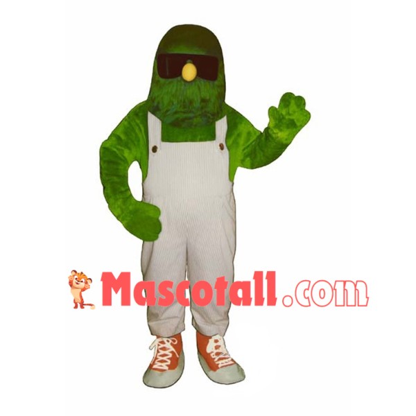 Cool Furry Green Monster Mascot Costume 