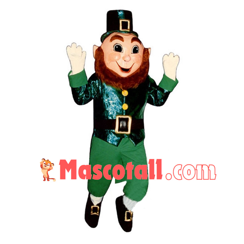 Smiling Leprechaun Mascot Costume 