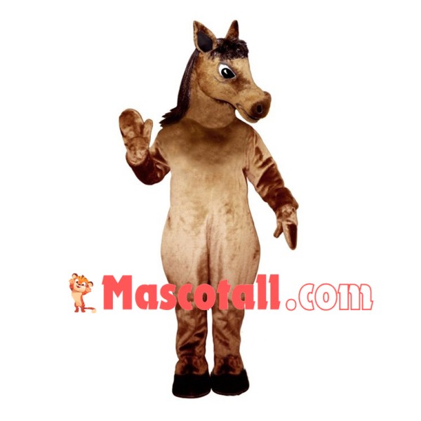Brown Pony Mascot Costume For Adult 