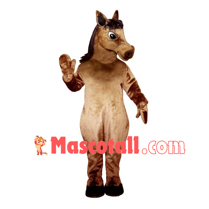 Brown Pony Mascot Costume For Adult 