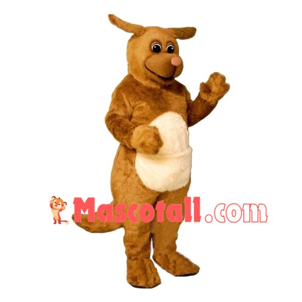 Cute Furry Baby Kangaroo Mascot Costume 