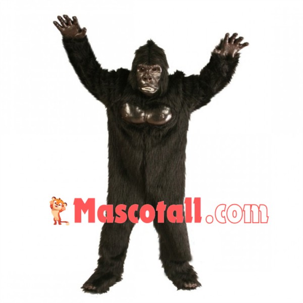 Fierce Black Gorilla Mascot Costume