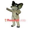 Smiling Beige African Elephant Lightweight Mascot Costume