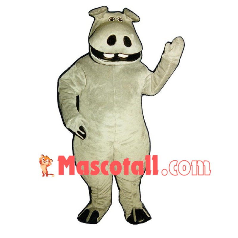 Grey Hippopotamus Lightweight Mascot Costume