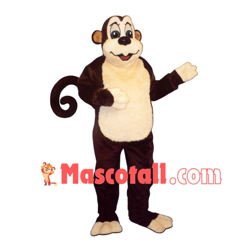 Adult Cartoon Brown Monkey Mascot Costume