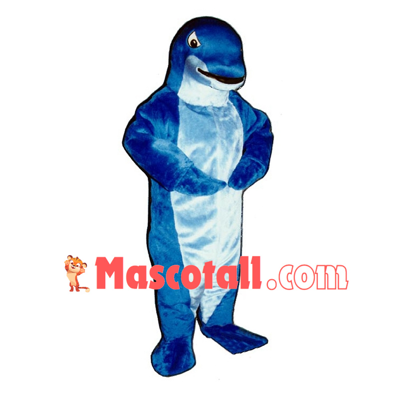 Cartoon Blue Barracuda Mascot Costume