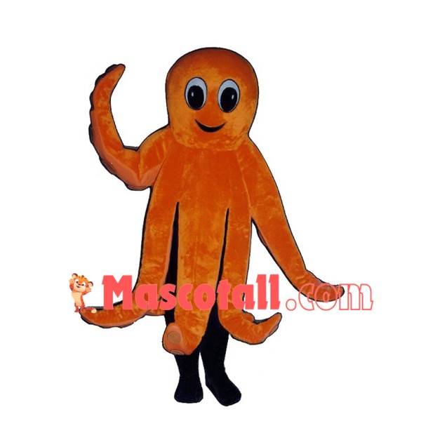 Adult Size Cartoon Orange Octopus Mascot Costume