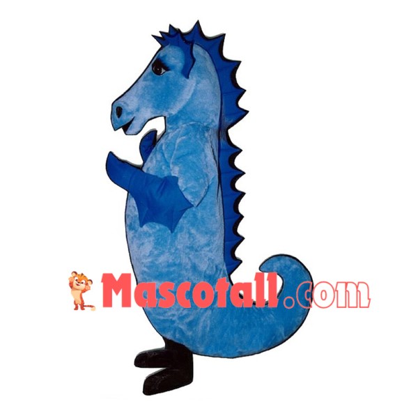 Blue Seahorse Mascot Costume