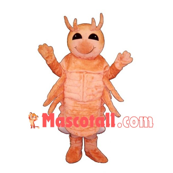 Smiling Cartoon Common Shrimp Mascot Costume