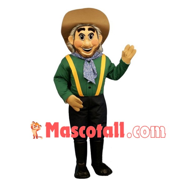 Enthusiastic Farmer Mascot Costume 