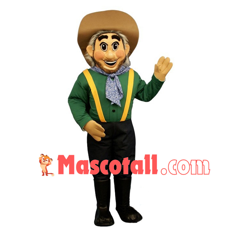 Enthusiastic Farmer Mascot Costume 