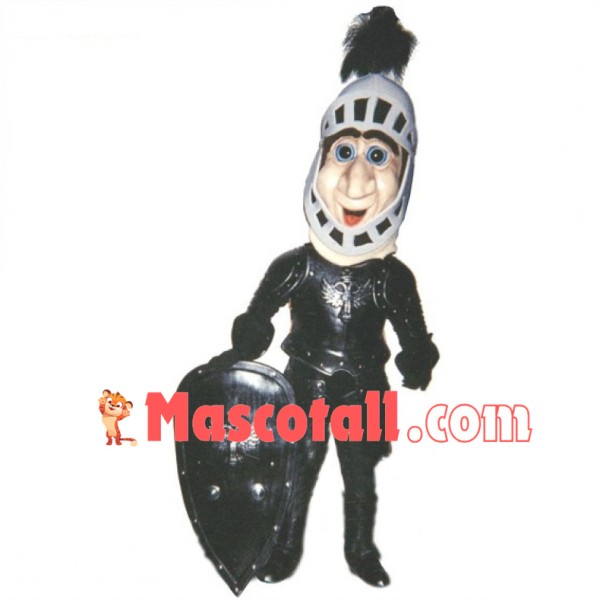 Medieval Knight With Shield Mascot Costume	