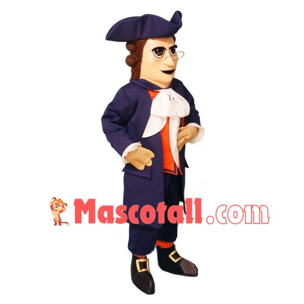 Humble Colonial Man Mascot Costume	