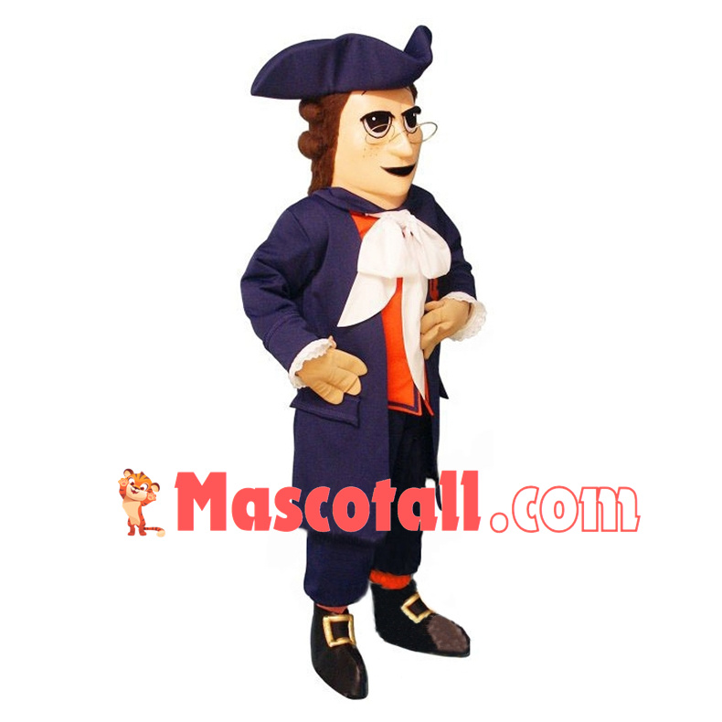 Humble Colonial Man Mascot Costume	