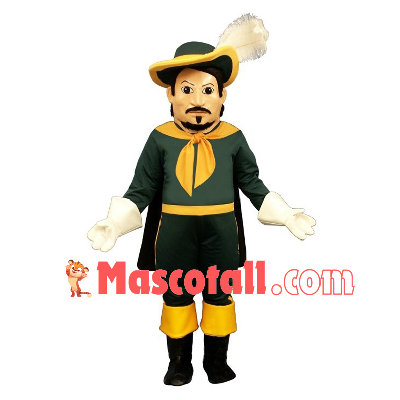 Green Cavalier Man Mascot Costume	