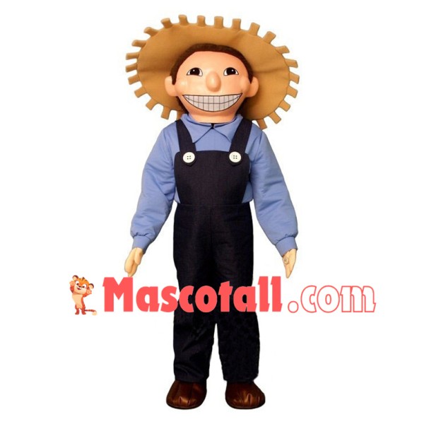 Optimistic Farmer Boy Mascot Costume	