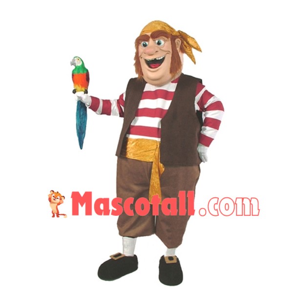 Pirate Chummy Muttonchops Mascot Costume	