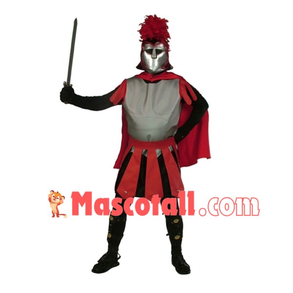 Armored Spartan Knight Mascot Costume	
