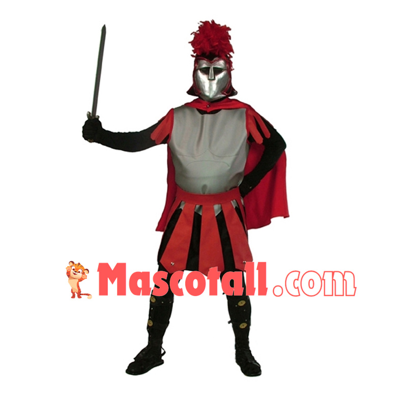Armored Spartan Knight Mascot Costume	