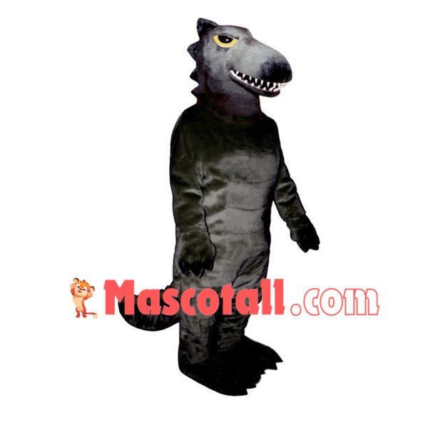 Black Raptor Dinosaur Mascot Costume	