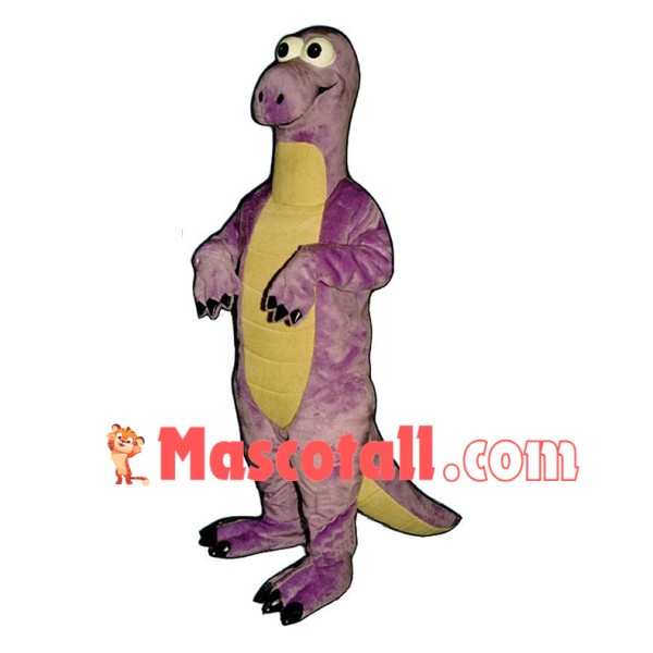 Purple Brontosaurus Dinosaur Mascot Costume	