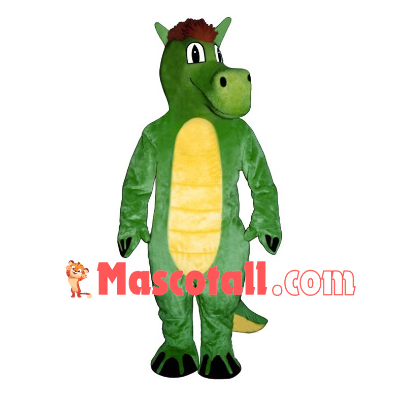Long Hair Dinosaur Mascot Costume 