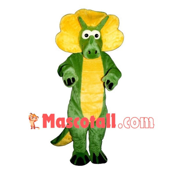 Green Triceratops Mascot Costume 