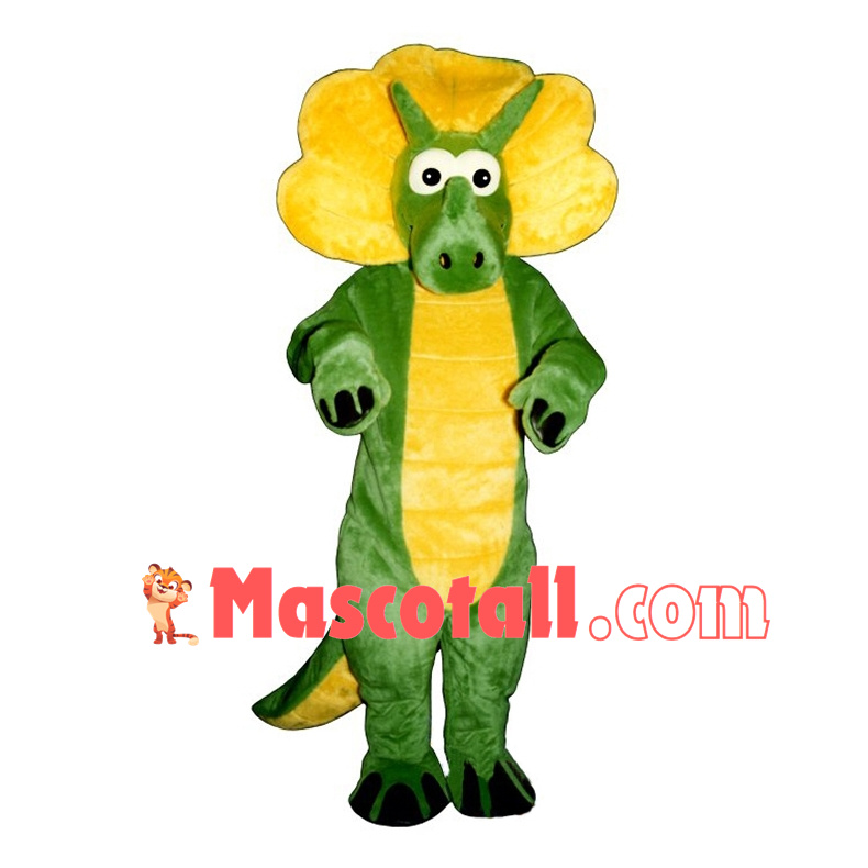 Green Triceratops Mascot Costume 