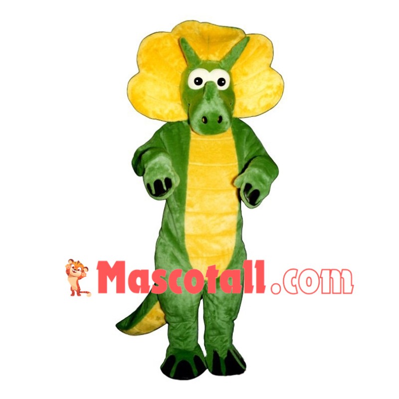 Green Triceratops Mascot Costume 