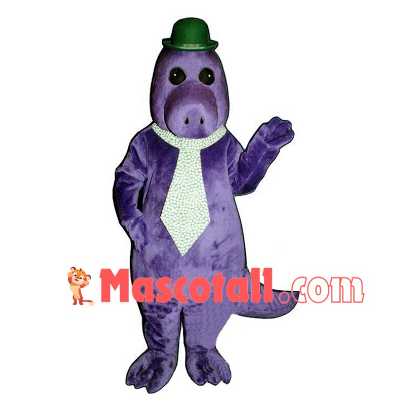 Gentleman Purple Dragon Mascot Costume 