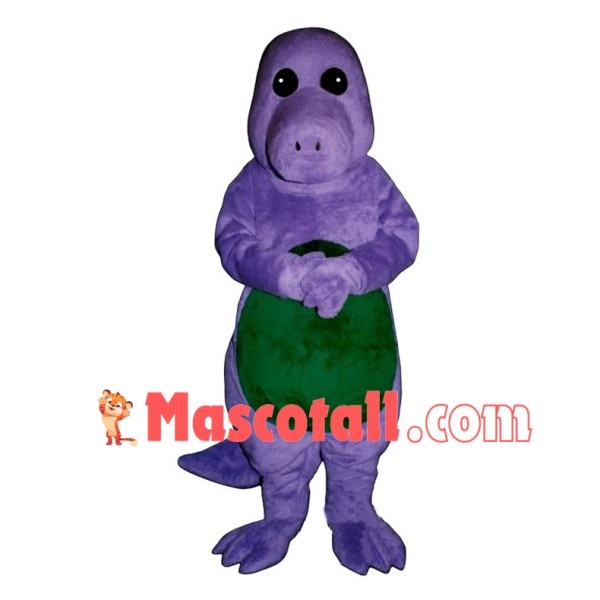 Wise Barney the Purple Dinosaur Mascot Adult Costume 