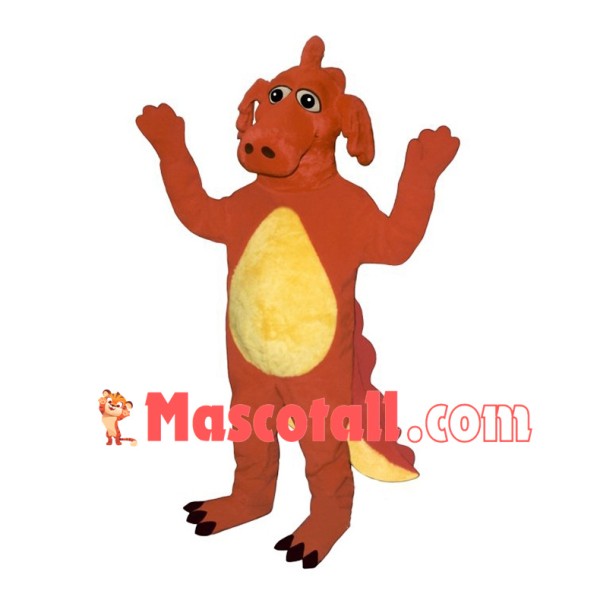Orange Whimsical Dragon Mascot Costume 