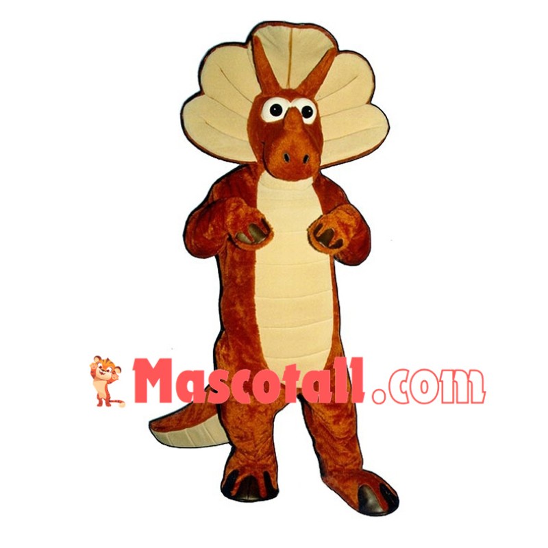 Orange Triceratops Mascot Costume 