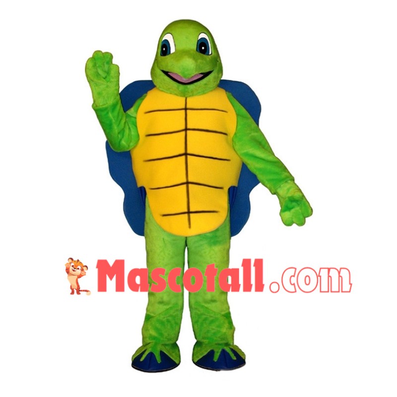 Cute Green Turtle Mascot Costume 