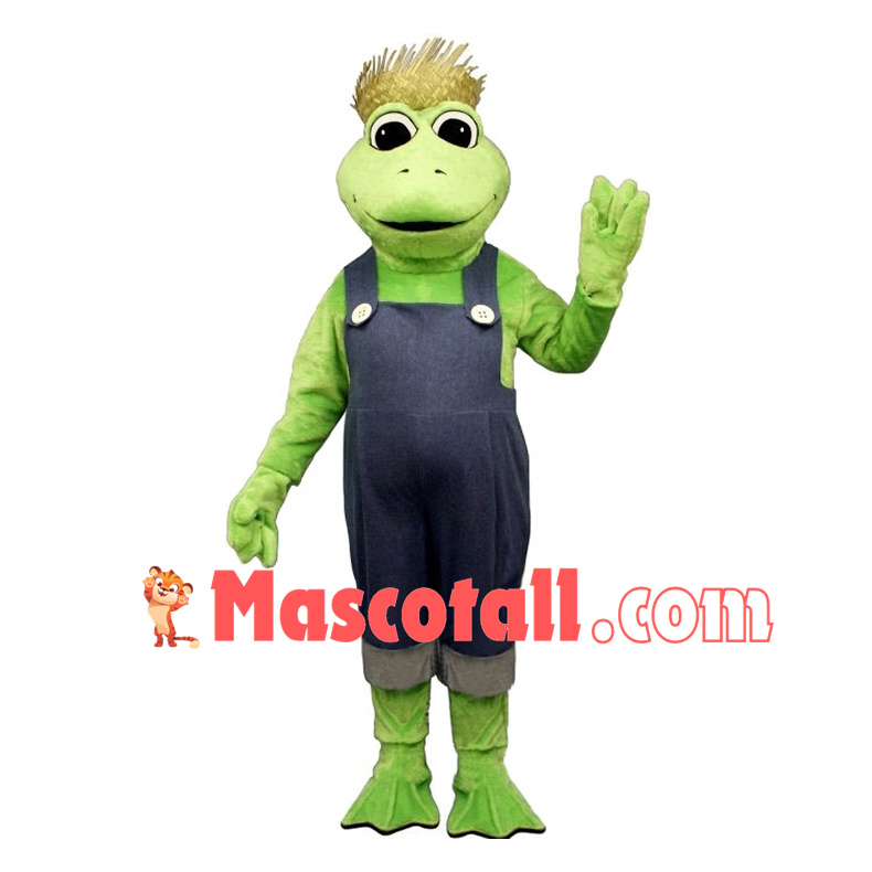 Farmer Frog Mascot Costume 