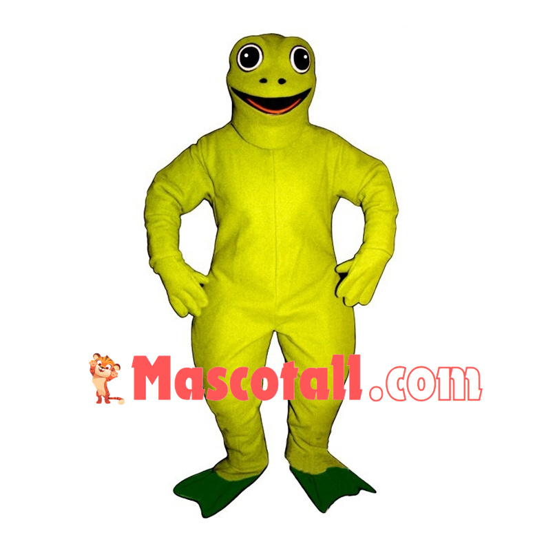 Smiling Frog Mascot Costume 