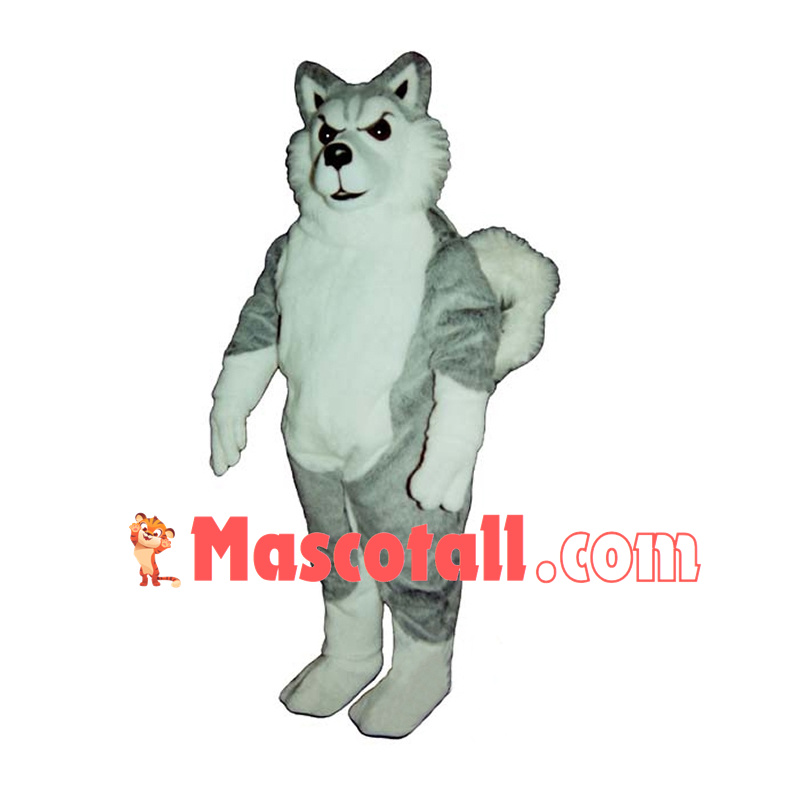 Arctic Sled Wolf Mascot Costume 