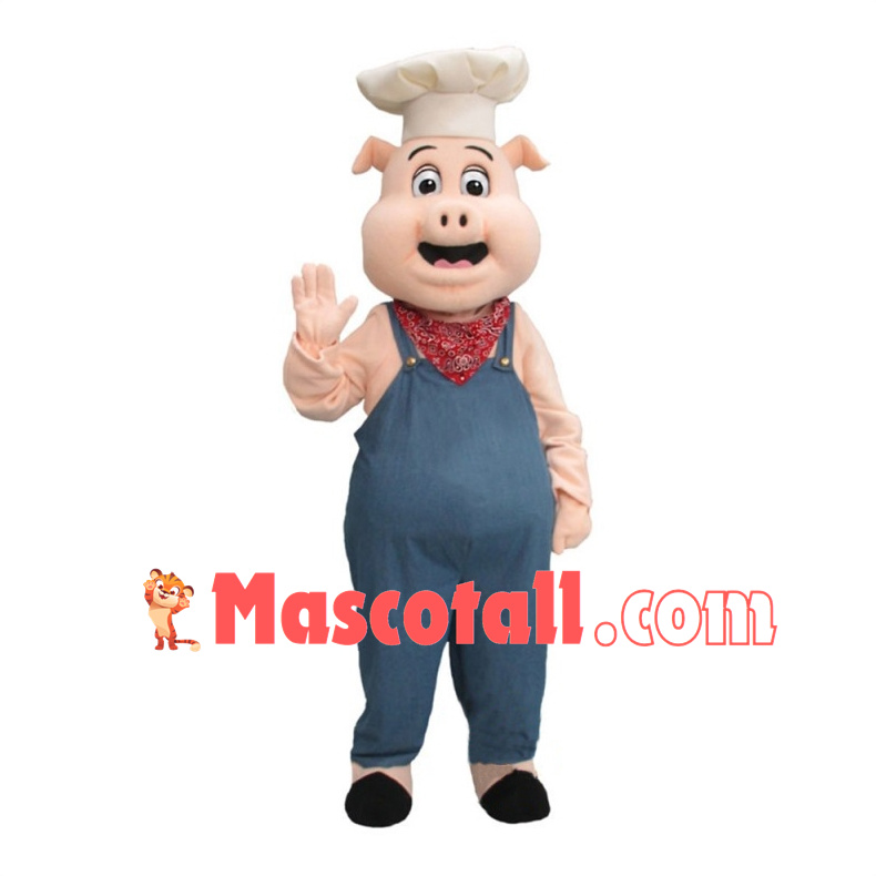 Lovely Cook Pig Mascot Costume 