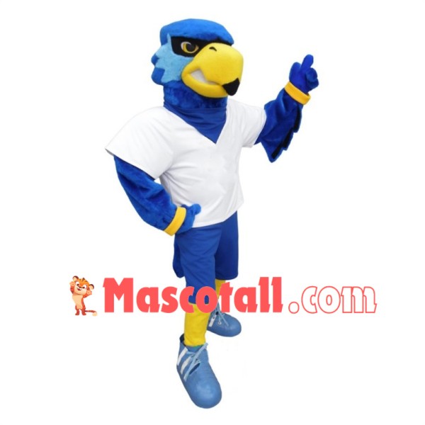 Sport Blue Sea Hawk Mascot Costume 