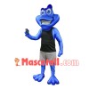 Power Blue Frog Mascot Adult Costume 