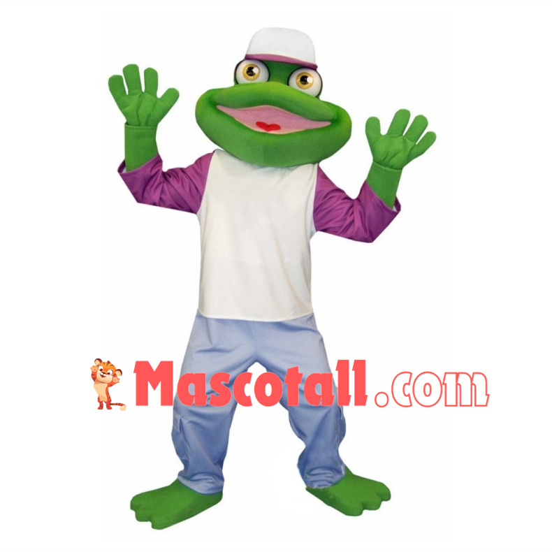 Fashionable Big Mouth Frog Mascot Costume 