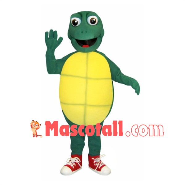 Lovely Green Turtle Mascot Adult Costume 