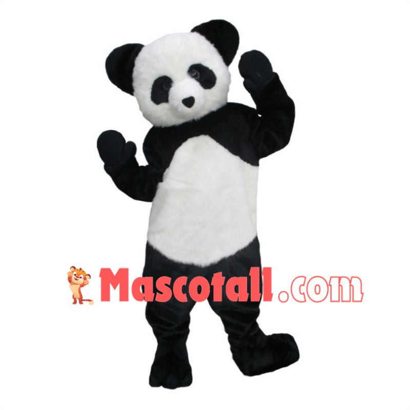 Panda Long Fur Mascot Costume 